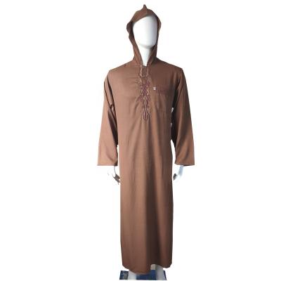 China Islamic Clothing Thawb jubbah kurta KW-056 Ikaf brand new hooded thobe design for sale