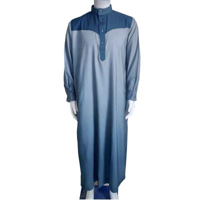 China Factory Direct Sale Malaysian Kurta Long Sleeves Islamic Clothing Men Thawb Jubbah S-XL for sale