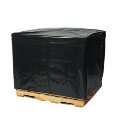 China Protect pallet pe BLUCE waterproof transparent black YELLOW plastic bag wrapping pallet top cover for sale