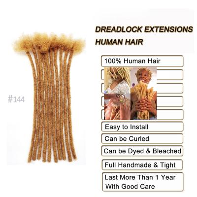 China 2023 Afro Curl Factory Price Braided 100% Human Virgin Hair 0.6 10 Kinky Strand Dreadlock Extensions for sale