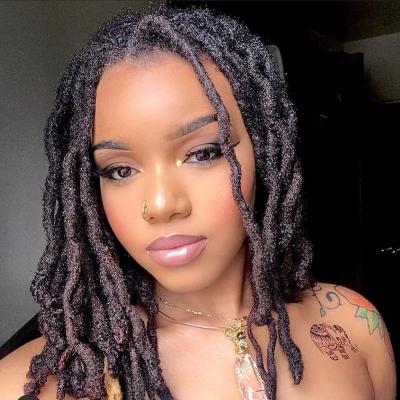 China Natural Afro Vastdreads Loop Dread Locks Location Hair Extension 18 Inch Natural Locks Dread Lock Hair Extension Handmade Dreadlocks for sale