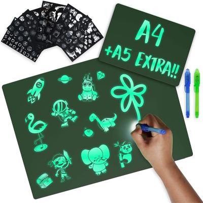 China Eye Protect Colorful Luminous Night MagicDrawing Clean Doodle OEM OBM Dropshipping Learning Led Drawing Board Protective Educational Toys for sale