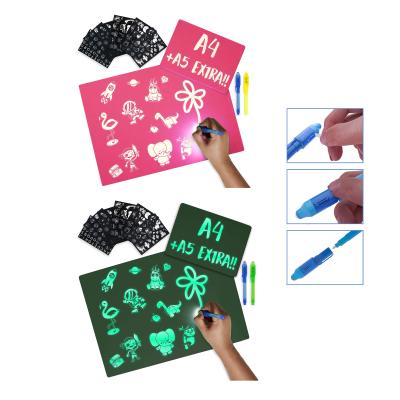 China Eye Protect Dropshipping GIFT FOR CHILDREN A3 A4 A5 LED Glow In The Dark With Light Drafting Practice Painting Electronic Educational Drawing Board for sale