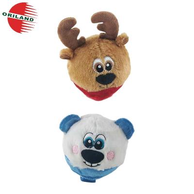 China Custom Viable Plush Bear Deer Interactive Pet Toys Cute Squeaky Dog Toys for sale