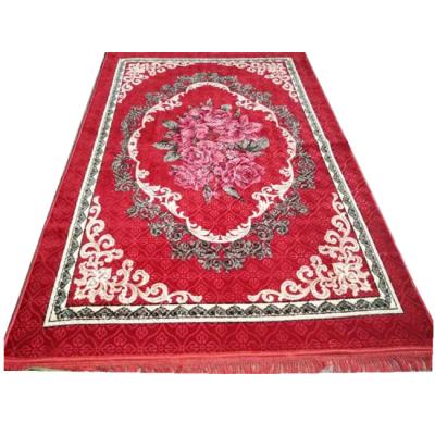 China Washable Raschel Mink Embossed Floor Mat For Home Living Room for sale