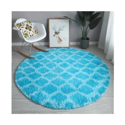 China China Round Circle Bedside Anti-slip Cheap Fluffy Furry High Pile Blanket For Kids Room for sale