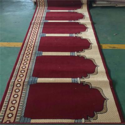 China Machine Made Jacquard Big Roll PP Material Masjid Flooring Muslim Carpet For Prayer Room for sale