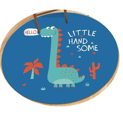 China Cartoon Round Shaped Polyester Drawing Cartoon Rug For Kids Room for sale