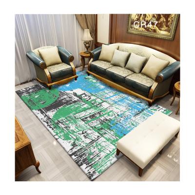 China Luxury cheap hot sale home factory price cushioned wholesale 3d cashmere floor covering printing nordic blankets living room rug for sale