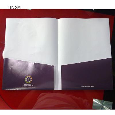 China Promotional Office School Card Folder Custom Logo Paper Card Paper Folder for sale