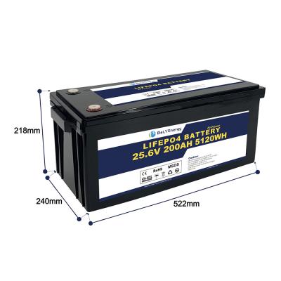 China Bely Energy grade A 24v 200ah lifepo4 battery Rv Solar Lifepo4 Marine Battery Deep Cycle for sale