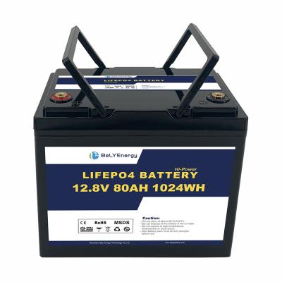 China Inbuit BMS 12V 80AH Lifepo4 Battery For Medical Consumer Electronics Solar Energy System for sale