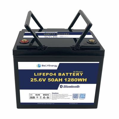 China Batería nueva de alto rendimiento 25.6V 50Ah Lifepo4 para herramientas y electrodomésticos eléctricos en venta