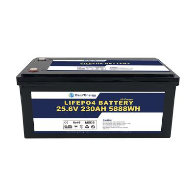 China Batería LiFePO4 de 24V 230Ah de alto rendimiento y impermeable IP65 con terminal M8 para embarcaciones marinas en venta