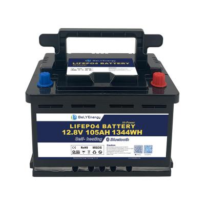 Chine Batterie au lithium BELY 12V105AH pour caravane de camping-car avec BT et chauffage interne à vendre