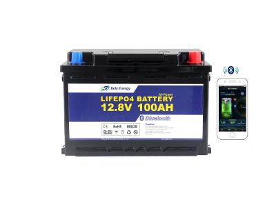 China Het diepe Lithium Ion Lifepo 4 Batterij 12v 100ah van Cyclusbluetooth Te koop