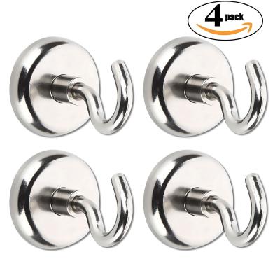 China Kellin Neodymium Pot Magnetic Hooks Strong Pull Power Neodymium Magnets Hook for sale