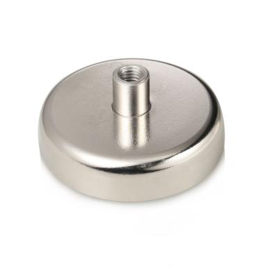 China Kellin Neodymium Pot Magnetic / Magnet with Countersunk Hole with External / Male Screw Thread for sale