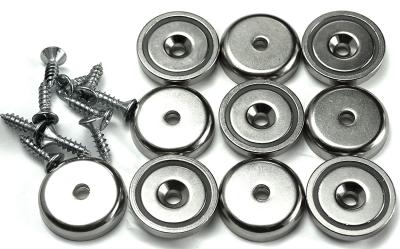 China Kellin Neodymium Pot Magnet with Countersunk wit Screws N52 Super Strong Pull Force Attraction for sale