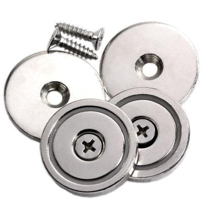 China Kellin Neodymium Pot Magnet 1.26 inch Diameter 32mm with 88 LBS Pull Force for sale