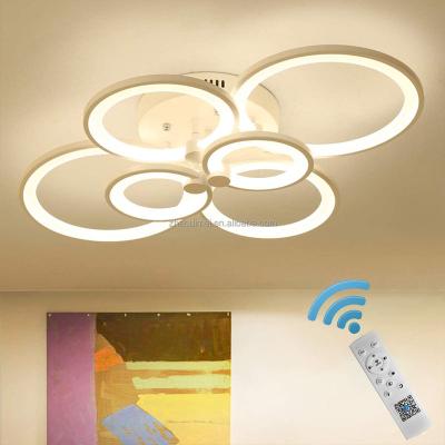 China APP Dimmable Modern Acrylic Ceiling Lamp Ring Embedded Ring Embedded Acrylic Ceiling Lamp Outdoor Mounted Led Acrylic Shade Indoor Decorative Lighting Lamps for sale