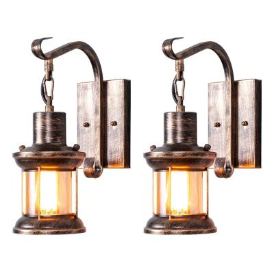 China Retro Farmhouse 2-in-1 Wall Lamp Wind Wall Lamp Rustic Indoor Metal Copper Farmhouse Metal Industrial Wall Lamp for sale