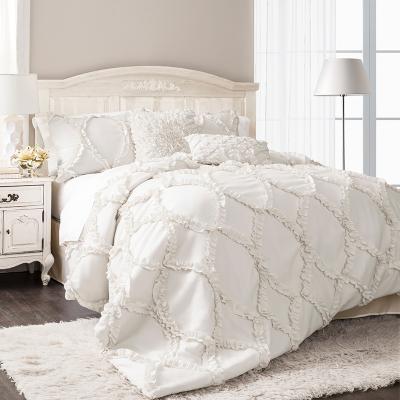 China Durable Factory Fabric Solid Color Manufacturer Summer Winter Quilted Luxury Brushed Comforter Set Comforter Bedspread Set Queen Bedding Set for sale