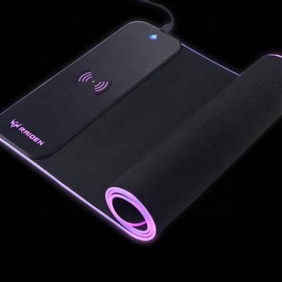 China Water resistance 2 in 1 mousepads wireless gamer rbg led mousepad phone wireless charger for sale