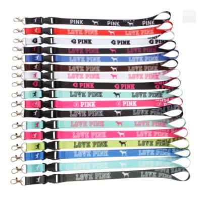 China Advertising free design custom logo nk key chain rose lanyard neck strap wholesale for sale