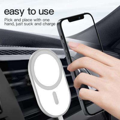 China Car Mobile Phone 15w Mobile Phone Radio Fast Charging Magnetic Type-c Charging Iphone12 for sale