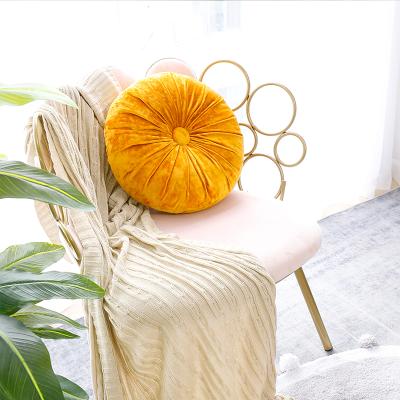 China Small Pumpkin Ice Cream Velvet Style PP Cotton Ins Round Cushion Pillow Nordic Handmade Sofa Cushion for sale