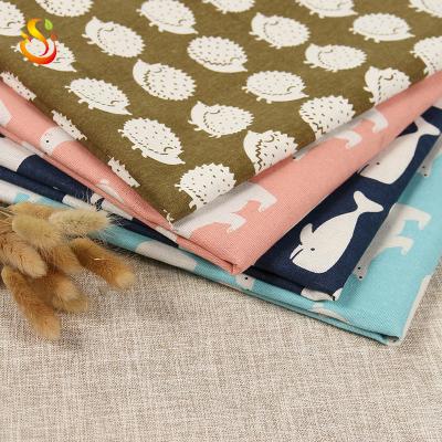 China Eco-friendly cheap price European style popular cotton and fabric curtain fabric linen cushion printed fabric for sale