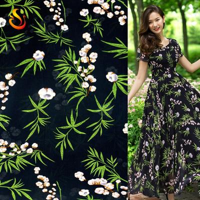 China Polyester Fabric Garment Fabric Woven 75D Chiffon Printed Cloth Polyester Fabric for sale