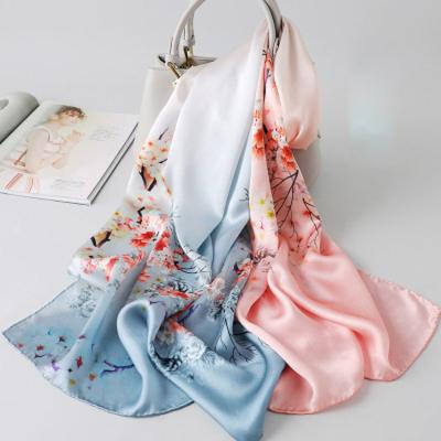 China Reasonable Price High Quality Long Digital Printing Custom Printed Satin Silk Scarf for sale