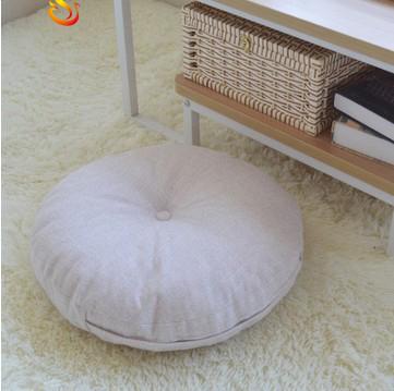 China Massage futon linen cushion padded balcony window large round floor meditation cloth japanese tatami cushion for sale