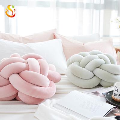 China Factory Direct Selling Soft Custom Size Cheap Colorful Knot Pillow Knot Cushion for sale