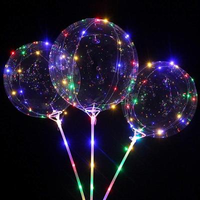 China 18 Inch Ebay Hot Sale New Arrival Transparent LED Party Gift Toy Supplies Luminous Bubble Balloon for sale