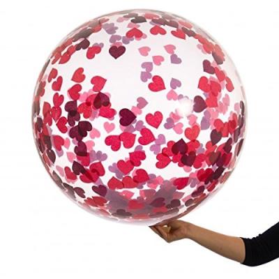 China Hot Selling Decoration Price High Quality Latex Giant Confetti Filled Helium Balloons For Party Decoration Ideas for sale