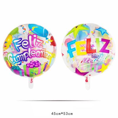 China New Arrival Toy Small MOQ Gift Hot Sale Tik Tok cumpleano de feliz balloon 18 inch for birthday party decoration for sale