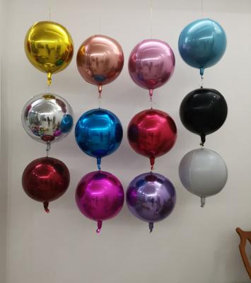 China Gift toy globos al por mayor 10inch 15inch 18inch round 4D foil balloon 4D round shape helium balloon for party decoration for sale