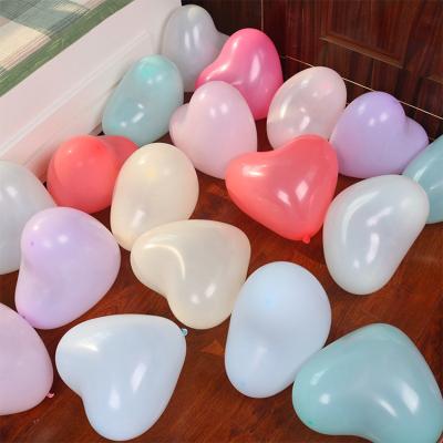 China Hot Sale Toy Partyshow Ins Gift 12 Inch Helium Latex Macaron Valentine Heart Shape Balloons for sale