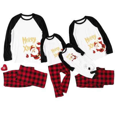 China QUICK DRY Christmas Pajamas Family Set Sublimation Winter Blank Plaid Long Sleeve Tops Long and Pant Sleepwear Sets for sale