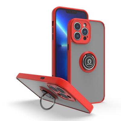 China Q-Shadow Premium Shockproof Metal Hybrid Ring Case Magnetic TPU+PC Phone Car Holder Phone Cover For iPhone 11 11 mini 11pro 11pro max for sale