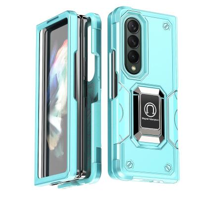 China High Quality Shockproof Shockproof TPU+PC Hybrid Phone Case With Metal Ring Cell Phone Cover For iPhone Samsung Huawei for sale