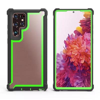 China Premium Shockproof Acrylic+ PC+TPU 3in Phone Case Space 1 Cell Phone Cover For sumsung S22 S22 plus S22 ultra for sale