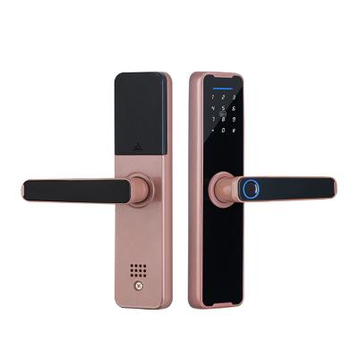 China For Wooden Door Hotel Tuya App Bluetooth Smart Fingerprint Door Lock Digital Cerradura Password IC Glass Smart Electronic Card Lock for sale