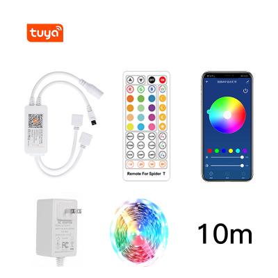 China Residential 10m Wi-Fi Strip Light Tuya LED RGB Controller Light Dimmable Sync Music Light Dimmable Sync Music Amazon Alexa DC5-24V Smart Life App for sale