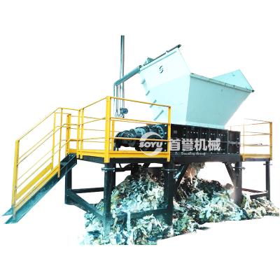 China Factory Double Shaft Plastic Waste Fiberglass Textile Polyester Cloth Shredder for sale