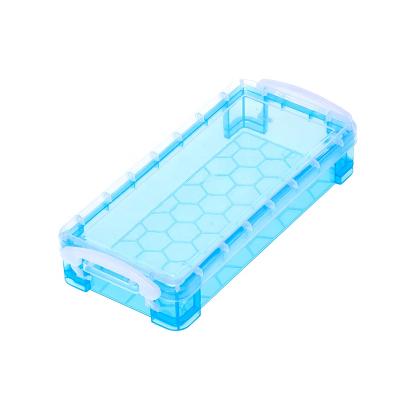 China Schools & Offices Custom 21.5 X 10 X 4 Cm Storage Pop Case Clear Plastic Hard Pencil Case For Office Supplies for sale