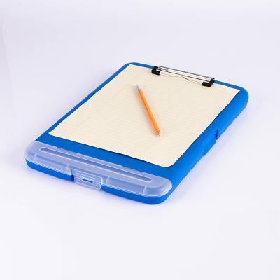 China Custom Stationery OfficeNurse Maker A4 Plastic Foldable Waterproof Clipboard Folder With Storage for sale